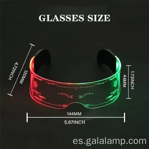 Gafas de visión nocturna LED coloridas